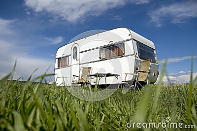 Caravan camping Stock Photo