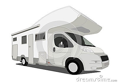 Caravan car Vector Illustration