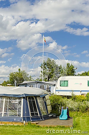 Caravan holiday Arkosund Sweden Editorial Stock Photo