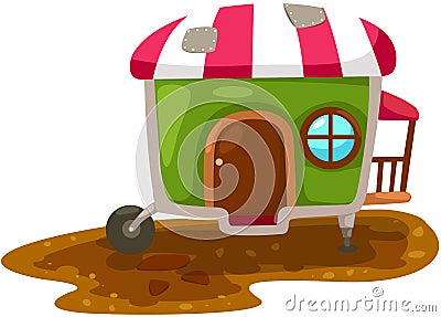 Caravan house Vector Illustration