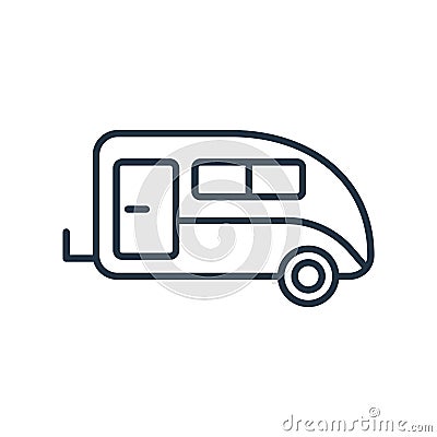 Caravan icon vector isolated on white background, Caravan sign Vector Illustration