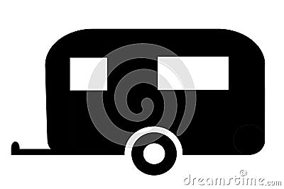 Caravan sign Cartoon Illustration