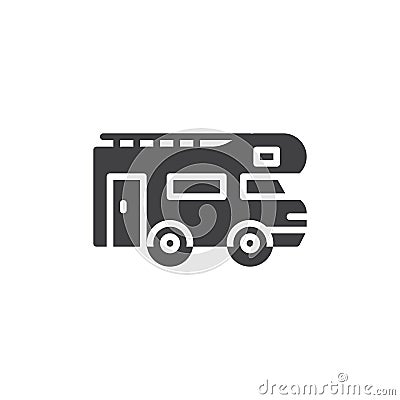 Caravan trailer vector icon Vector Illustration