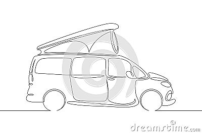 Caravan, travel trailer, camper,camper trailer Vector Illustration