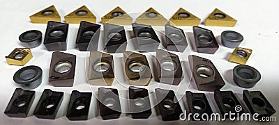 Carbide cutting inserts Stock Photo