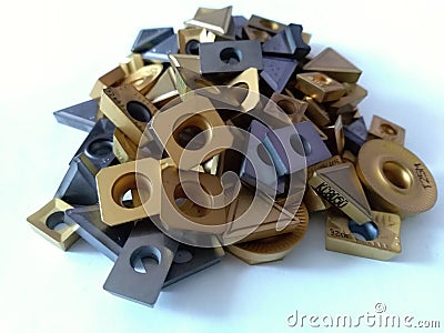 Carbide cutting inserts Stock Photo