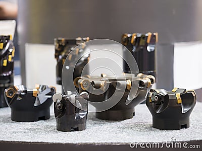 Carbide cutting tool for cutting precision part Stock Photo