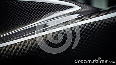Black Carbon aerodynamic tuning parts, CFRP structure Stock Photo