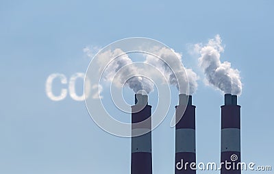 Carbon dioxide emission Stock Photo