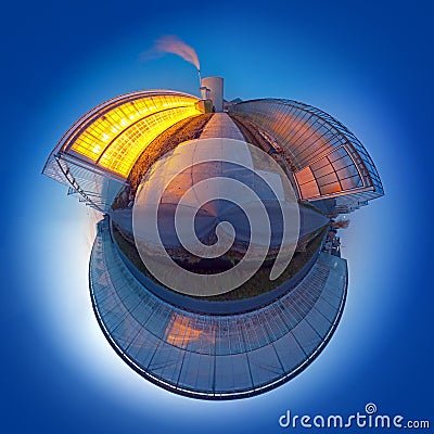 Carbon dioxide emission sphere Stock Photo