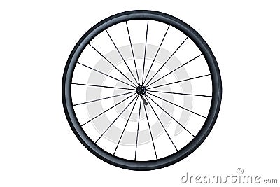 Carbon Bicycle Wheel Stock Photo