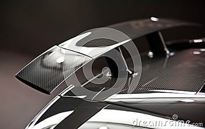 Carbon fiber spolier Stock Photo