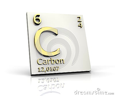 Carbon form Periodic Table of Elements Stock Photo