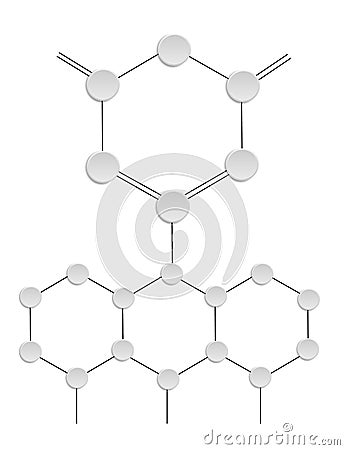 Carbon molecule Vector Illustration