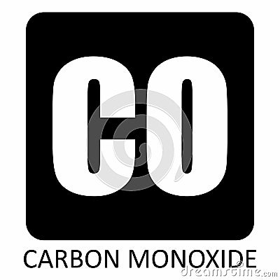 Carbon Monoxide symbol Cartoon Illustration