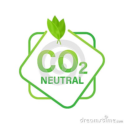 Carbon neutral logo, great design for any purposes. Carbon neutral. Vector icon. Transport logo. Planet earth. Vector Illustration