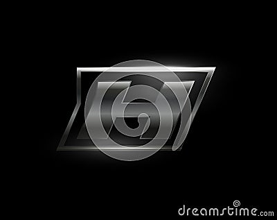 Carbon speed Letter H logo, dark matte metal carbon texture. Drive dynamic steel letter, turbo bold italic chrome Vector Illustration