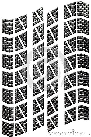 Carbon Tread Isolated Stock Photo