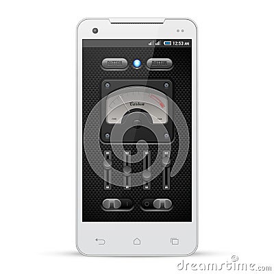 Carbon UI Application Software Controls Set. Vector Illustration