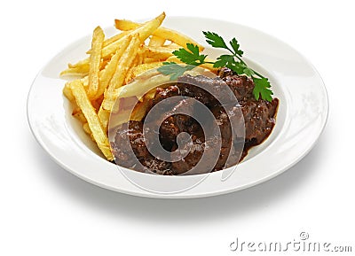 Carbonade flamande, flemish beef stew, belgian cuisine Stock Photo