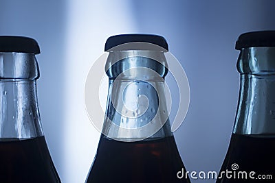 Carbonated soda glass cola soft drink bottle Stock Photo