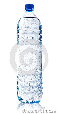 Carbonated water in plastic bottle Stock Photo