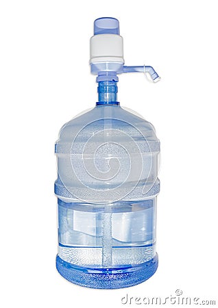 Carboy with drinking water and hand pump Stock Photo