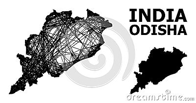 Carcass Map of Odisha State Stock Photo