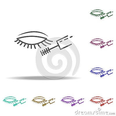 carcasses on eyelashes icon. Elements of Beauty, make up, cosmetics in multi color style icons. Simple icon for websites, web Stock Photo