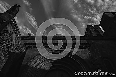 Gargoyle or gargouille - Carcassonne, France Editorial Stock Photo