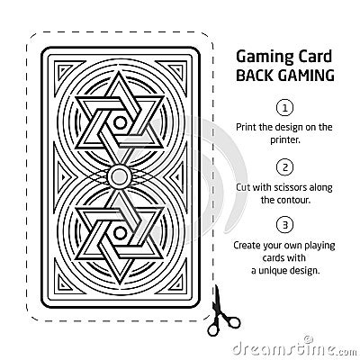 Card Back Abstract Pattern Background Underside Vector Illustration