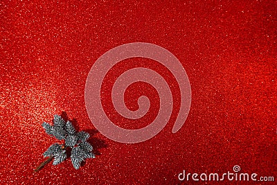 card, banner, flyer for christmas and new year on red background Stock Photo