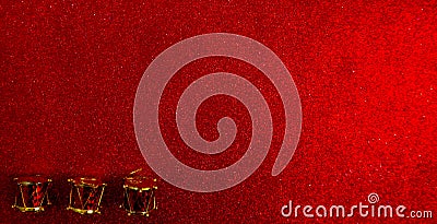 card, banner, flyer for christmas and new year on red background. Stock Photo