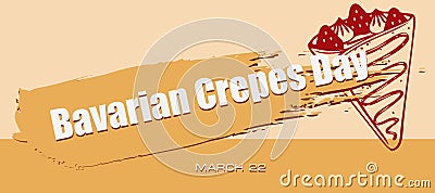 Card Bavarian Crepes Day Vector Illustration