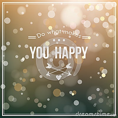 Card with blur and bokeh effect Vector Illustration