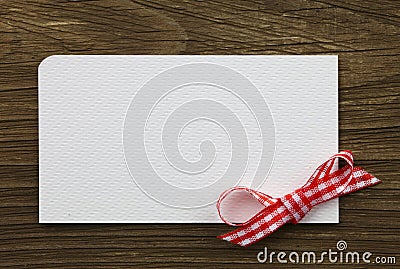 Card with bowknot Stock Photo