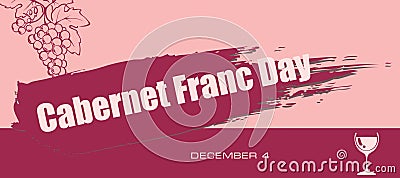 Cabernet Franc Day Vector Illustration