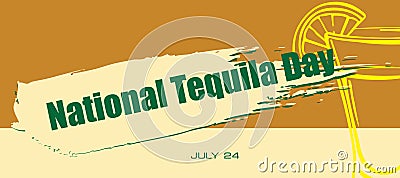 National Tequila Day Vector Illustration