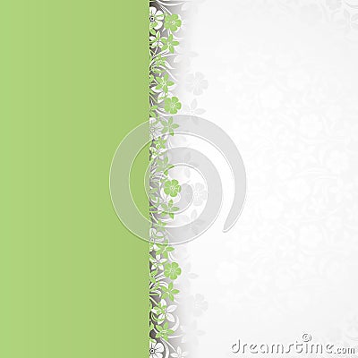 Card with floral pattern. Vector Illustration