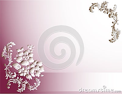 Card with a flower Vector Illustration