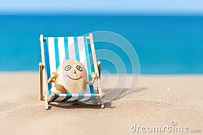 card greeting holiday happy chairs lounge sitting face funny Potato Stock Photo