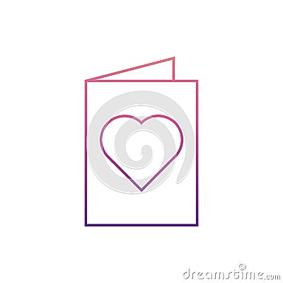 card with hearticon in Nolan style. One of web collection icon can be used for UI, UX Stock Photo