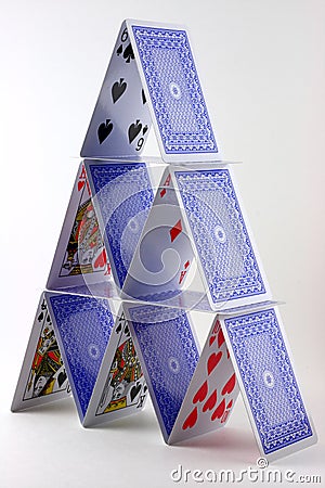 Card House Stock Photo