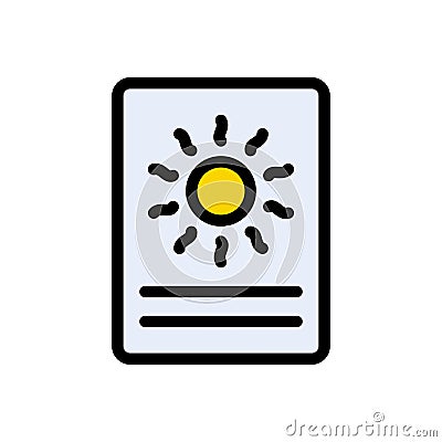 Card setting flat color icon Vector Illustration
