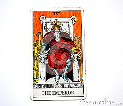 The Emperor Tarot Card Power Leader Ruler King Boss Stock Photo