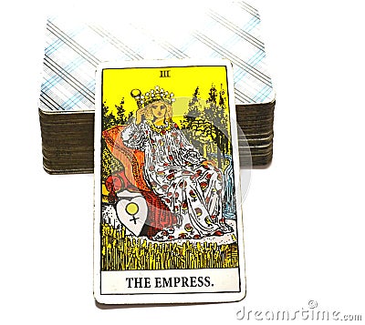 The Empress Tarot Card Mother Mothering Mother Earth Woman Feminine Archetbconscious, Higher-Self Stock Photo