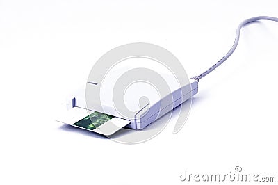 Card reader - authentication tool Stock Photo