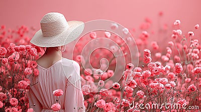 Card’s floral melody harmonizes with your voice. Stock Photo