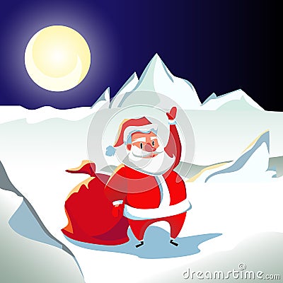 Card with Santa Claus Stock Photo