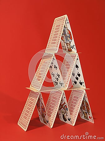 Card Tower Stock Photo